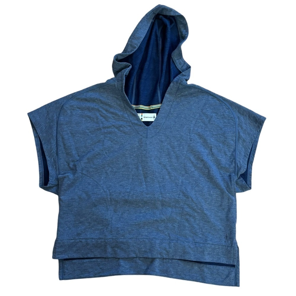 Smartwool Women's Blue Hooded Short-Sleeve Sweatshirt